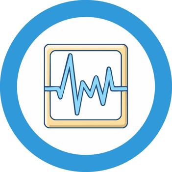 forma de onda grafico icono demostración frecuencia, legumbres, o sonido ola análisis vector