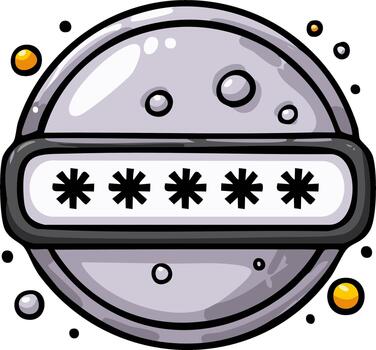 Abstract Password Input Field Showing Asterisks For Security vector