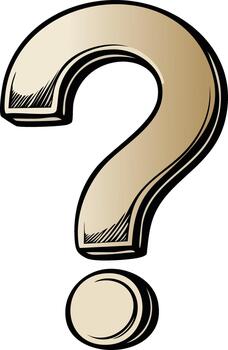 Hand drawn question mark with a retro look. Asking questions and uncertainty vector