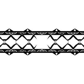 un sin costura repitiendo resumen geométrico modelo presentando enclavamiento agudo puntiagudo diamante formas y triangular acentos en negrita líneas vector