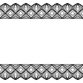 intrincado geométrico frontera con repitiendo diamante formas y agudo angular líneas formando un decorativo banda vector