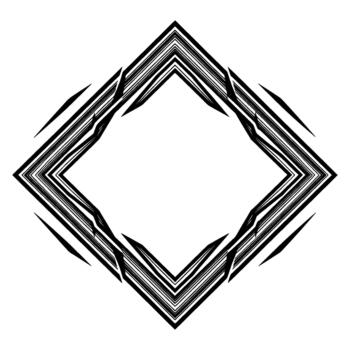 intrincado geométrico diamante marco con agudo paralelo líneas y resumen angular elementos vector