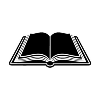 un minimalista abierto libro con limpiar líneas y estilizado paginas transporte conocimiento y educación aislado vector