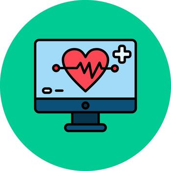 Heart Rate Soft Shadow Element vector