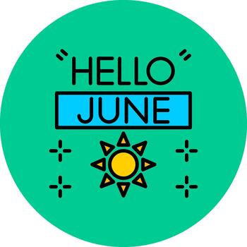 June Artistic Grid Feature vector