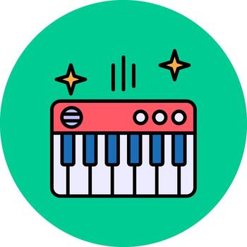 keyboard toy Elegant Curve Unit vector