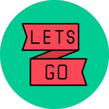 Lets Go Thin Line Pattern vector