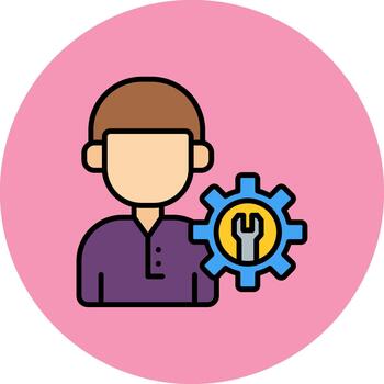 Technical Support Abstract Motion Badge vector