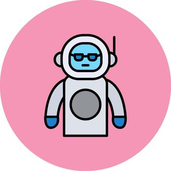 Spacesuit Digital Tone Block vector