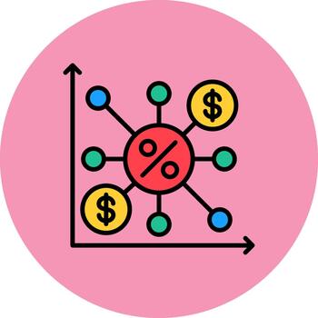 Compound Interest Neon Display Fragment vector