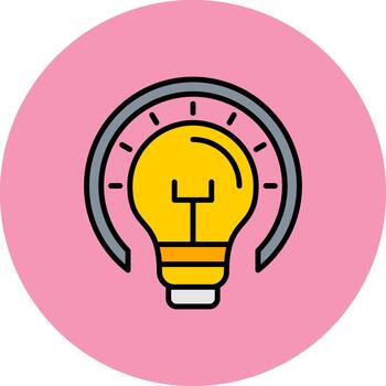 Lightbulb Subtle Stroke Patch vector