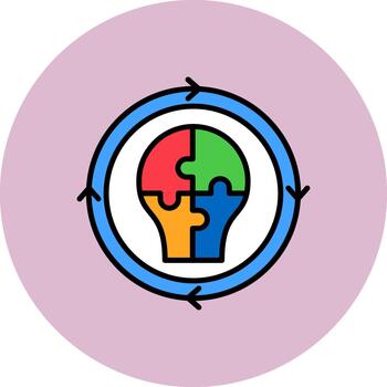 Problem Solving Digital Tone Block vector