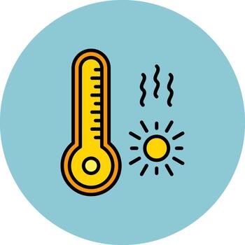 Hot Temperature Neon Display Fragment vector