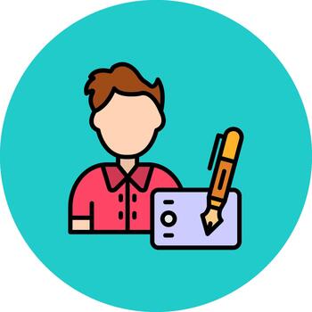 Graphic Designer Neutral Grid Block vector