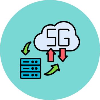 Cloud Server Polished Grid Patch vector