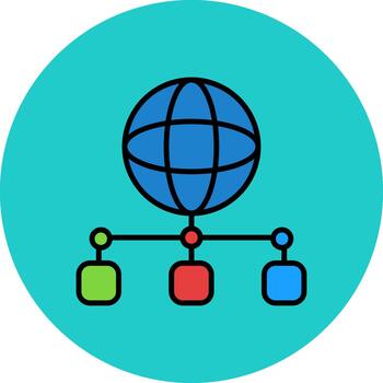 Network Connection Polished Grid Patch vector