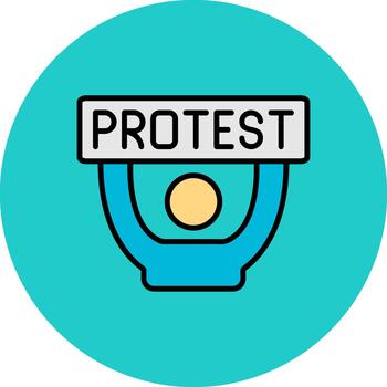 Protest Dynamic Color Fragment vector