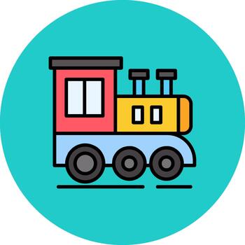 Train Digital Curve Emblem vector