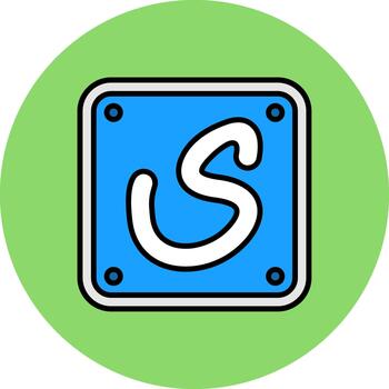 Arabic Language Dynamic Stroke Element vector