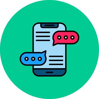 Chat Artistic Grid Feature vector