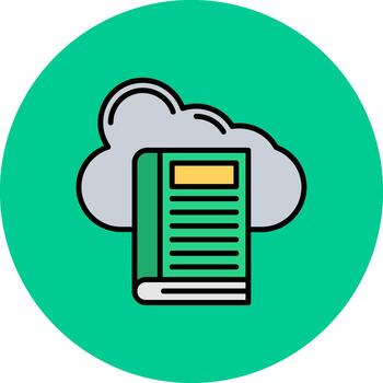 Cloud Library Frosted Grid Symbol vector