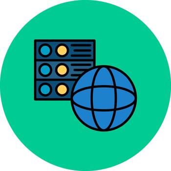 Hosting Server Frosted Grid Symbol vector