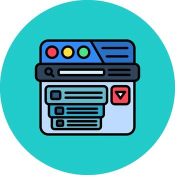 Drop Down Menu Clean Pattern Element vector