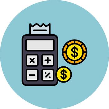 Calculator Creative Block Fragment vector