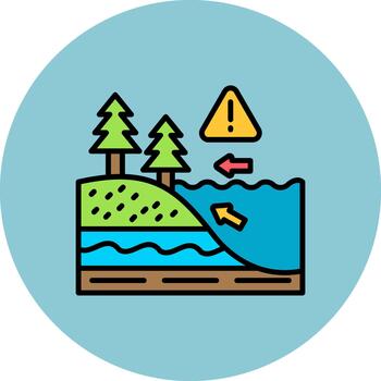 Water Flow Soft Shadow Element vector