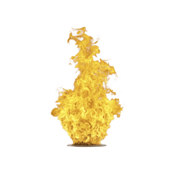 giallo fiamma con intenso calore e dinamico movimento, isolato su trasparente sfondo, Perfetto per drammatico, energico, o pericoloso visivo effetti nel digitale design progetti png