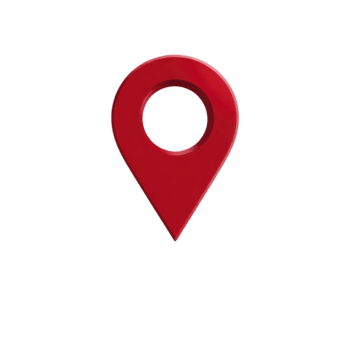 Red map pin location marker navigation symbol isolated on transparent background used for travel direction and positioning concepts modern and simple design png