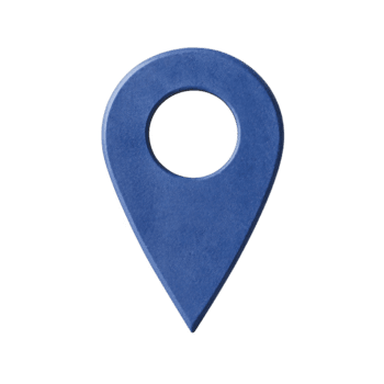 Blau Ort Stift Symbol, isoliert auf transparent Hintergrund, symbolisieren Navigation, Karte Marker, reisen, und Richtung, mit modern und minimalistisch Design zum Digital oder drucken verwenden png
