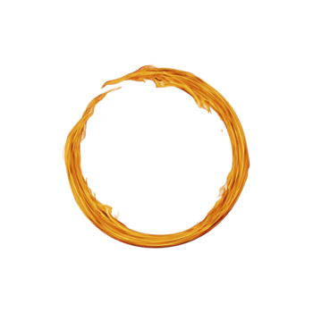 abstrakt orange måla cirkel med dynamisk penseldrag textur på transparent bakgrund, modern konstnärlig design element för kreativ projekt png