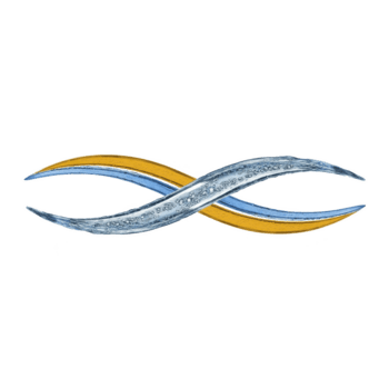 blå och gul abstrakt Vinka design med metallisk textur, böjd rader, och modern stil, symboliserar fluiditet och rörelse, isolerat på transparent bakgrund png