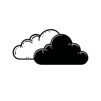 nube silhouette nero schema semplice tempo metereologico icona minimo stile isolato su trasparenza sfondo illustrazione calma e tranquillo, calmo umore adatto per ragnatela o Stampa design png