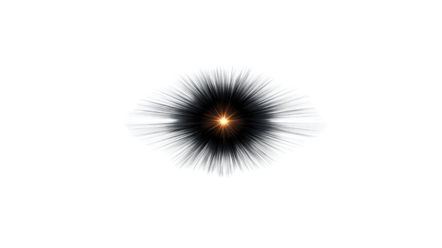 radiante astratto scoppiare con raggiante arancia centro, dinamico argento raggi, e trasparenza sfondo, evocando energia, esplosione, e futuristico tecnologia concetti png