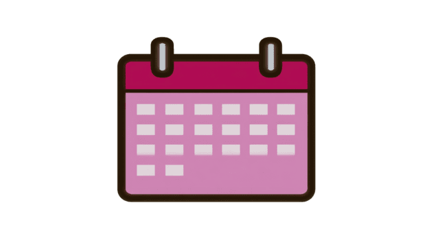 calendario icona rosa e rosso piatto design isolato su trasparente sfondo semplice e moderno stile utile per programma Data evento pianificazione e organizzazione concetti png