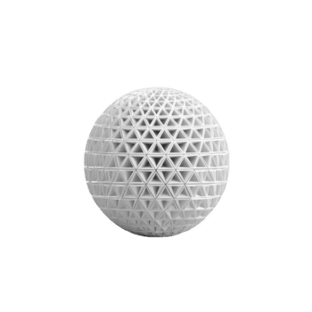 geométrico esfera, blanco 3d pelota con triangular patrón, moderno resumen diseño, aislado en transparencia fondo, futurista y mínimo estilo, limpiar y elegante visual png