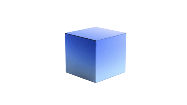 blå kub geometrisk form isolerat på transparent bakgrund modern minimal design 3d tolkning rena rader enkel strukturera abstrakt digital konst lugna humör png