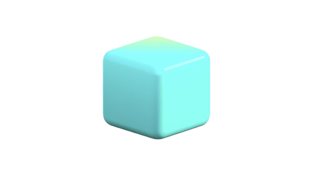 lucido blu cubo 3d geometrico forma isolato su trasparenza sfondo minimo design moderno liscio superficie digitale arte pulito semplice vivace giocoso png