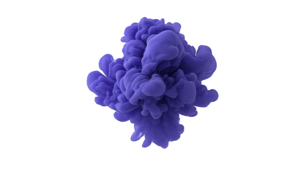 lila bläck moln abstrakt form isolerat på genomskinlighet bakgrund vibrerande Färg kreativ design vätska rörelse konstnärlig stänk modern konst dynamisk rörelse overkligt effekt png