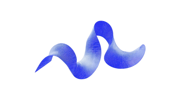 astratto blu 3d onda forma, digitale maglia struttura, moderno fluido disegno, dinamico curva, futuristico elemento, isolato su trasparente sfondo png