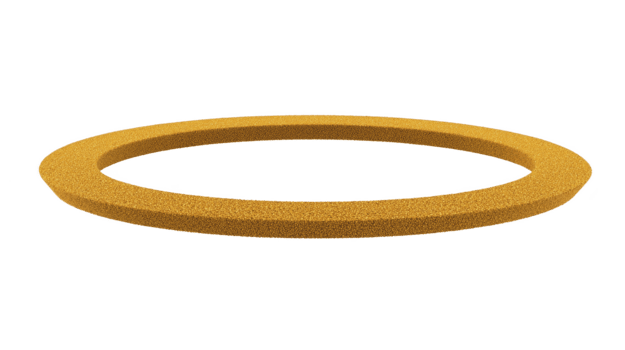 gyllene texturerad ringa cirkulär form flytande på transparent bakgrund minimal design modern stil lämplig för digital konst abstrakt begrepp och kreativ projekt png