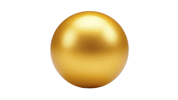 brillante oro sfera metallico palla isolato su trasparenza sfondo riflessivo superficie liscio struttura elegante e lussuoso semplice geometrico forma moderno design decorativo oggetto png