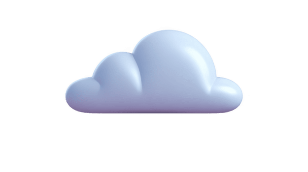 mjuk blå moln ikon, minimal 3d illustration, isolerat på transparent bakgrund, symboliserar väder, lugna, och digital lagring koncept, perfekt för webb eller app design png