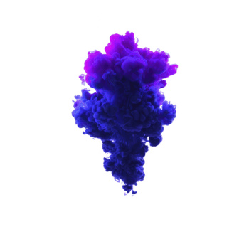 vibrerande lila och blå bläck moln virvlande under vattnet, skapande dramatisk abstrakt form med mjuk, böljande textur och dynamisk rörelse på genomskinlighet bakgrund png