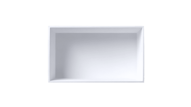 Rectangular white box empty isolated on transparency background minimalistic design clean lines modern container top view simple storage organization neutral versatile practical functional calm png