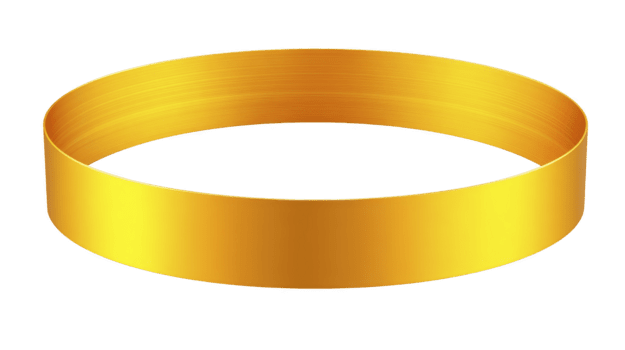 d'or métallique bague avec lisse brillant surface, circulaire forme, isolé sur transparent arrière-plan, élégant et luxueux apparence, adapté pour conception ou décoration projets png