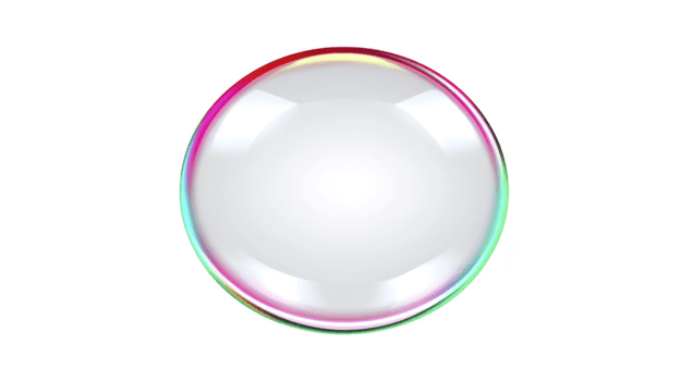 trasparente bolla il giro forma lucido superficie colorato riflessione isolato su trasparenza sfondo pulito brillante delicato leggero galleggiante minimalista design png