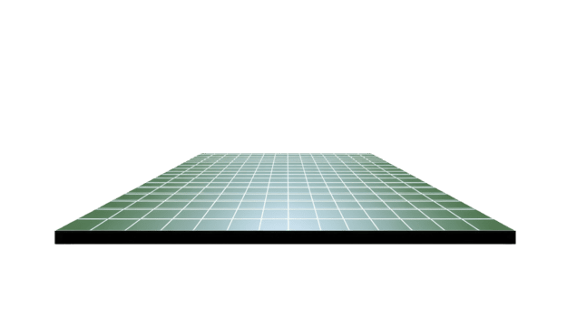 verde cuadrícula perspectiva 3d representación aislado en transparente antecedentes geométrico modelo moderno digital diseño limpiar líneas futurista tecnología inspirado mínimo estilo png